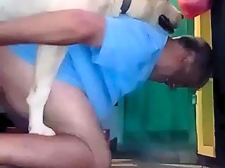 Gay abotonado por perro